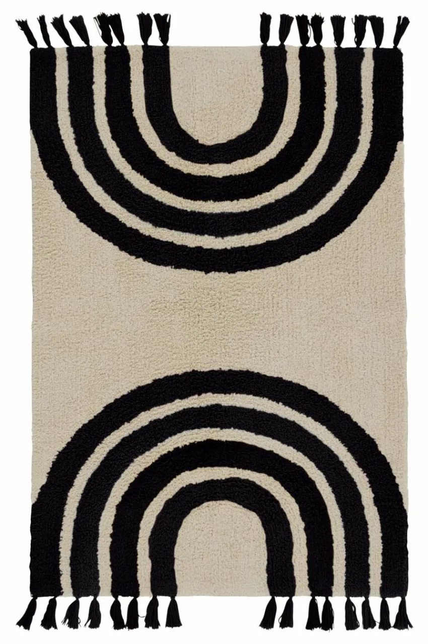 Barnmattor|Barnmattor|Jotex SUNITA Bomullsmatta Beige/svart