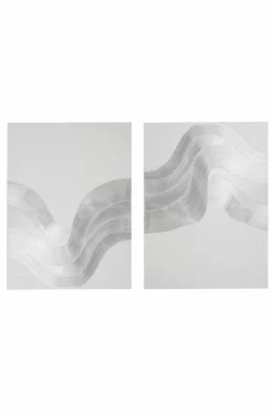 Posters & Tavlor|Jotex SWIRL Canvastavla 2-pack 90x120 Cm Vit/silver
