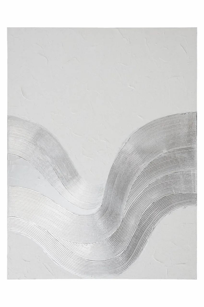 Posters & Tavlor|Jotex SWIRL Canvastavla 2-pack 90x120 Cm Vit/silver