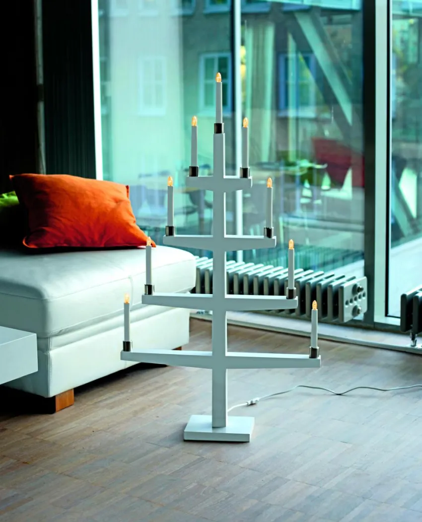 Julbelysning|Jotex TALL Elljusstake Vit