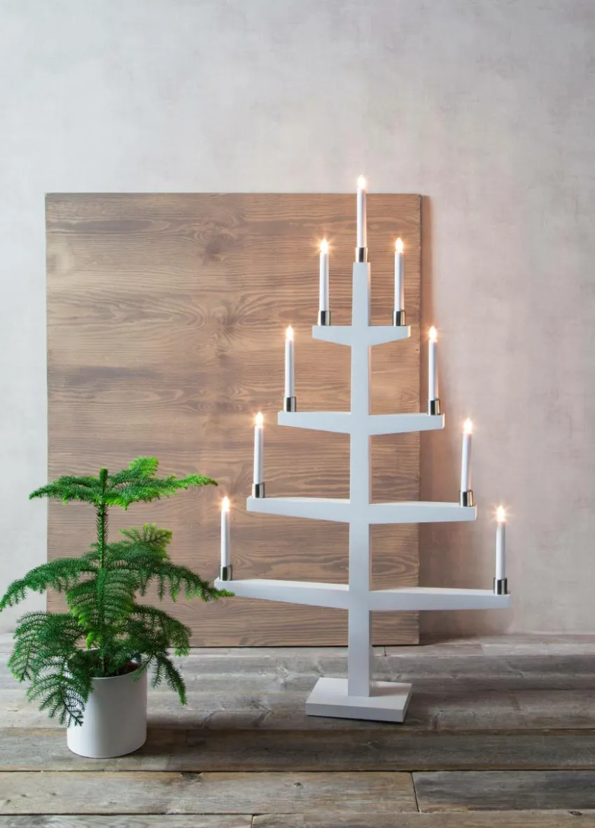 Julbelysning|Jotex TALL Elljusstake Vit