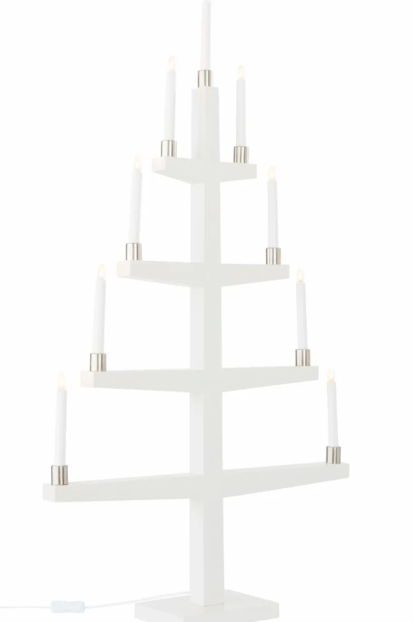 Julbelysning|Jotex TALL Elljusstake Vit