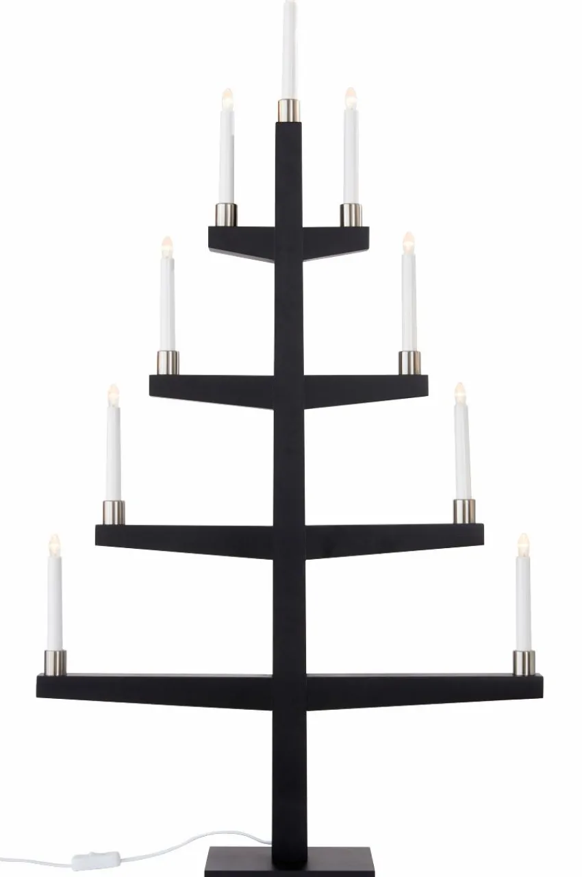 Julbelysning|Jotex TALL Elljusstake Svart