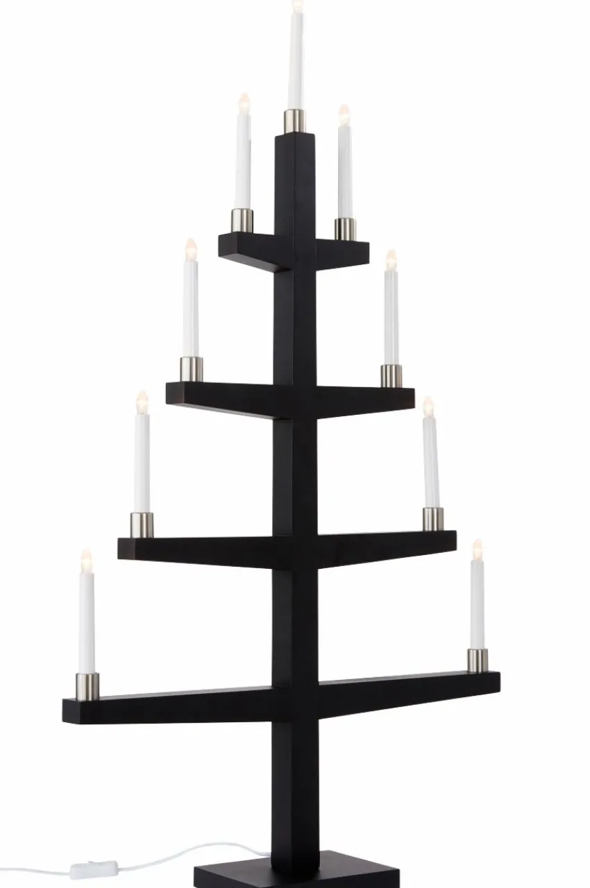 Julbelysning|Jotex TALL Elljusstake Svart