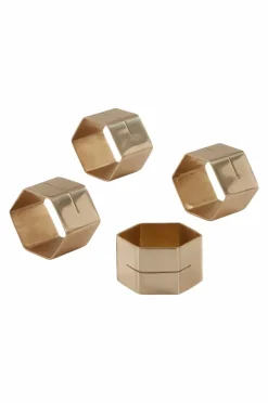 Kökstillbehör|Jotex TERRA Servettring Med Placeringskortshållare 4-pack Guld