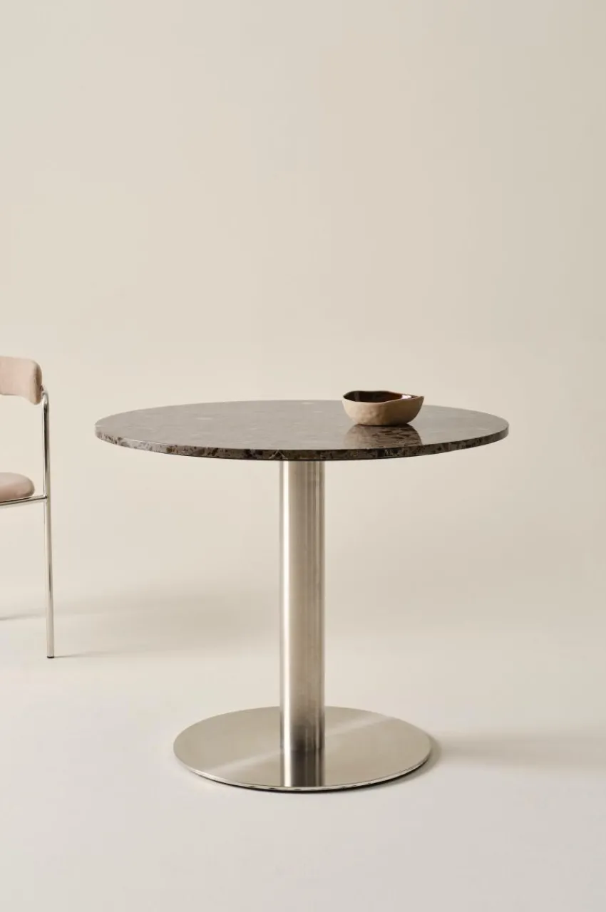 Bord|Jotex TERRACINA Runt Matbord ø 89 Cm Brun/terrazzo