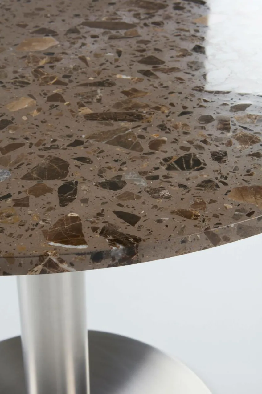 Bord|Jotex TERRACINA Runt Matbord ø 89 Cm Brun/terrazzo