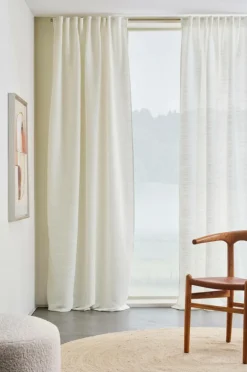 Multifunktionsgardiner|Jotex TESS Multifunktionsgardin 2-pack Naturvit
