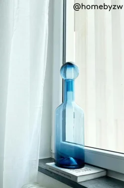 Vaser|Prydnadssaker|Jotex THOR Glasvas - Höjd 55,5 Cm Blågrå