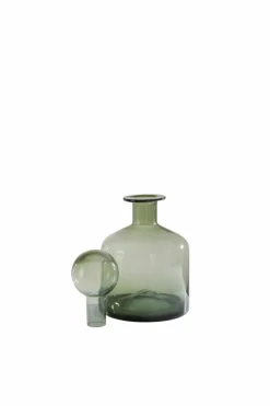 Vaser|Prydnadssaker|Jotex THOR Glasvas - Höjd 37,5 Cm Grågrön