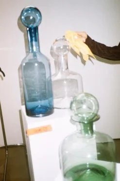 Vaser|Prydnadssaker|Jotex THOR Glasvas - Höjd 37,5 Cm Grågrön