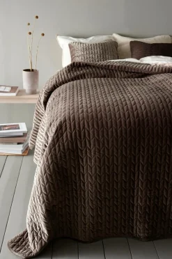 Överkast|Jotex TILY överkast - Dubbelsäng 260x260 Cm Brun