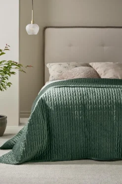 Överkast|Jotex TILY överkast - Dubbelsäng 260x260 Cm Grön