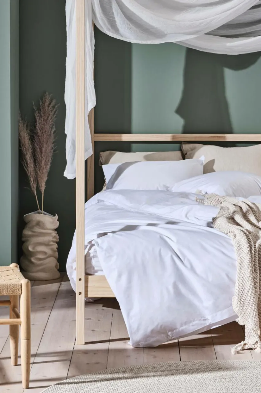 Sängramar|Jotex TIVEDEN Sängram Med Himmelsäng 180 Cm Natur