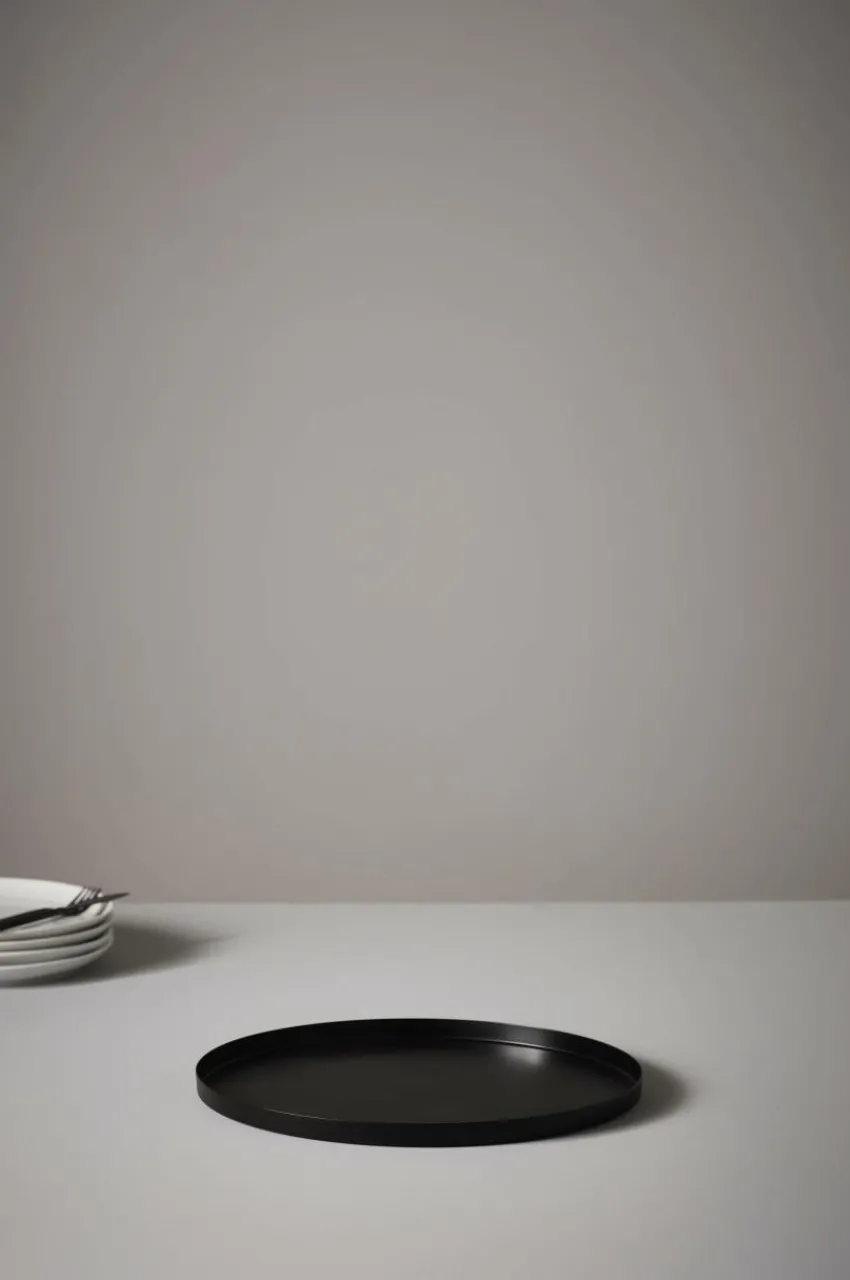 Brickor & Serveringsfat|Jotex TOLNE Bricka - Liten ø 35 Cm Svart