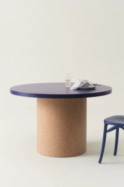 Bord|Jotex TOMAR Matbord ø 120 Cm Kobolt/Kork
