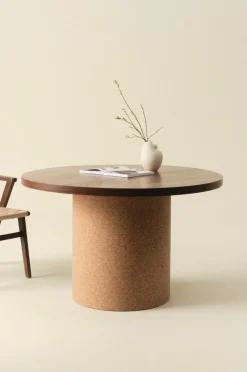 Bord|Jotex TOMAR Matbord ø 120 Cm Valnöt/Kork