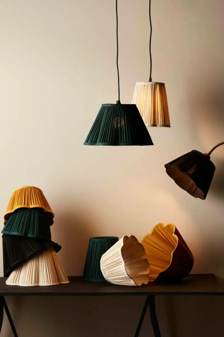 Lampskärmar|Jotex Toppringskärm Siv Plissé 35 Cm Ivory
