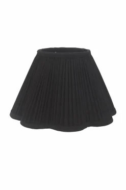 Lampskärmar|Jotex Toppringskärm Siv Plissé 25 Cm Svart
