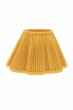Lampskärmar|Jotex Toppringskärm Siv Plissé 30 Cm Senap