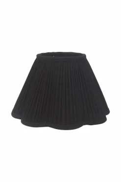 Lampskärmar|Jotex Toppringskärm Siv Plissé 30 Cm Svart
