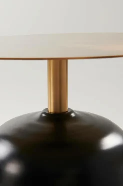 Bord|Jotex TORETTA Sidobord ø 40,5 Cm Svart/mässing