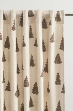 Julgardiner|Multifunktionsgardiner|Jotex TREES Multifunktionsgardin 2-pack Brun