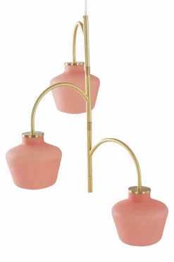 Taklampor|Jotex TROPEA Taklampa Borstad mässing/rosa
