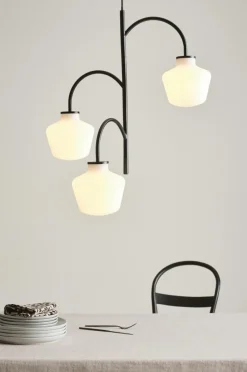 Taklampor|Jotex TROPEA Taklampa Matt svart/vit