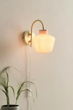 Vägglampor|Jotex TROPEA Vägglampa Mässing/rosa