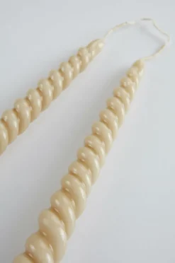 Ljus|Juldekoration|Jotex TWISTER Ljus 2-pack Sandfärgad