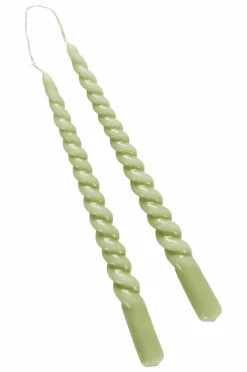 Ljus|Juldekoration|Jotex TWISTER Ljus 2-pack Vårgrön