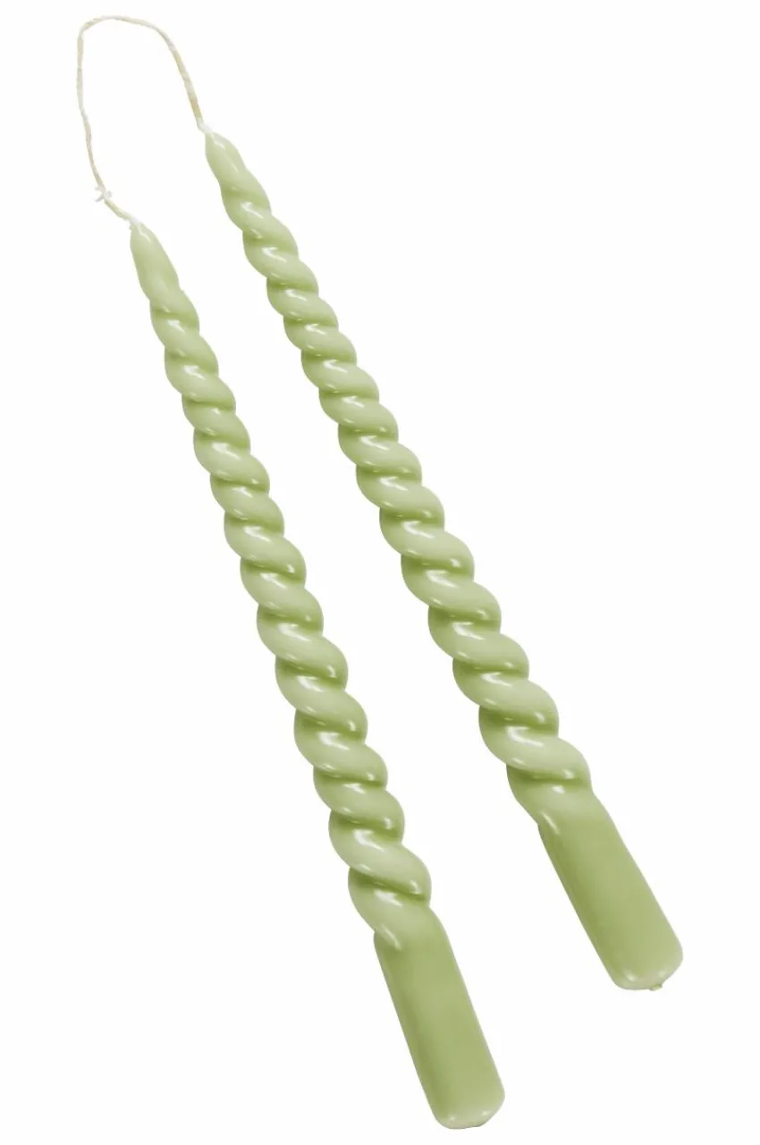 Ljus|Juldekoration|Jotex TWISTER Ljus 2-pack Vårgrön