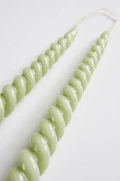 Ljus|Juldekoration|Jotex TWISTER Ljus 2-pack Vårgrön
