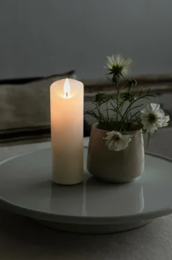 Ljus|Jotex Vaxljus 5x15,2cm LED Gräddvitt