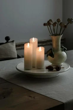 Ljus|Jotex Vaxljus 5x15,2cm LED Gräddvitt
