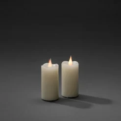 Ljus|Jotex Vaxljus 5x10cm LED 2st Gräddvitt