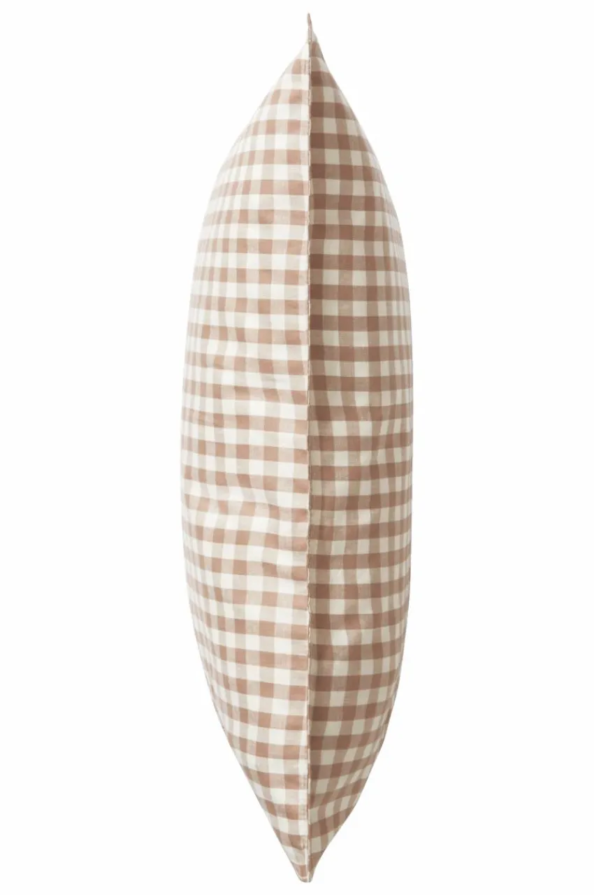 Barnsängkläder|Jotex VERMONT MINI örngott 55x35 Cm - Ekologisk Brun/vit rutig