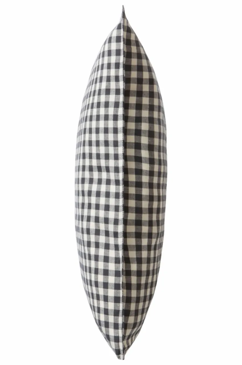 Barnsängkläder|Jotex VERMONT MINI örngott 55x35 Cm - Ekologisk Svart/vit rutig