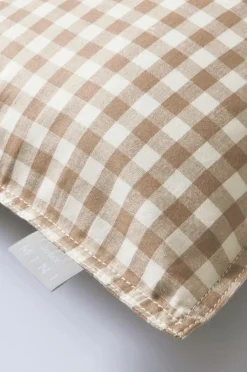 Barnsängkläder|Jotex VERMONT örngott 90x50 Cm - Ekologisk Brun/vit rutig