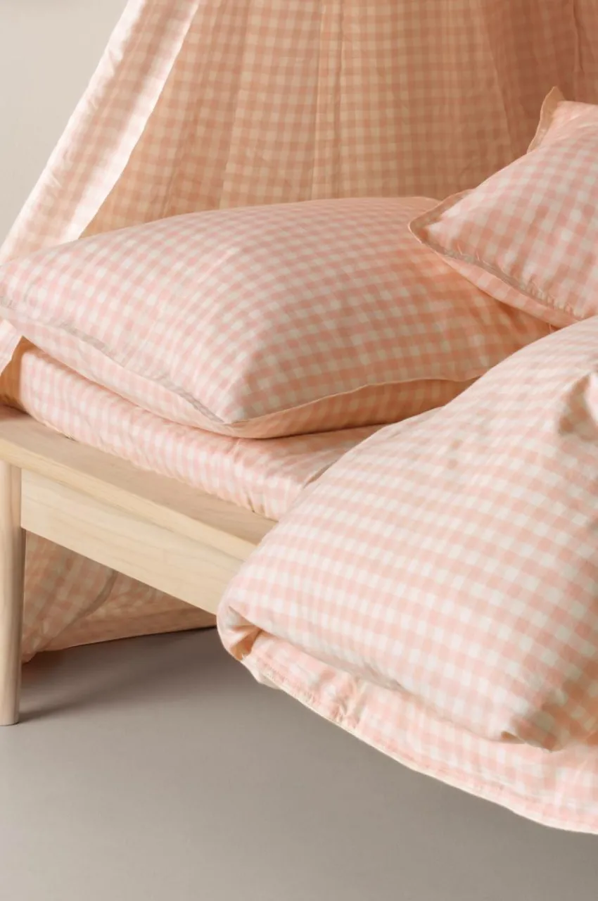 Barnsängkläder|Jotex VERMONT örngott 90x50 Cm - Ekologisk Rosa/creme