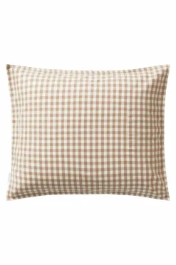 Barnsängkläder|Jotex VERMONT örngott 60x50 Cm - Ekologisk Brun/vit rutig