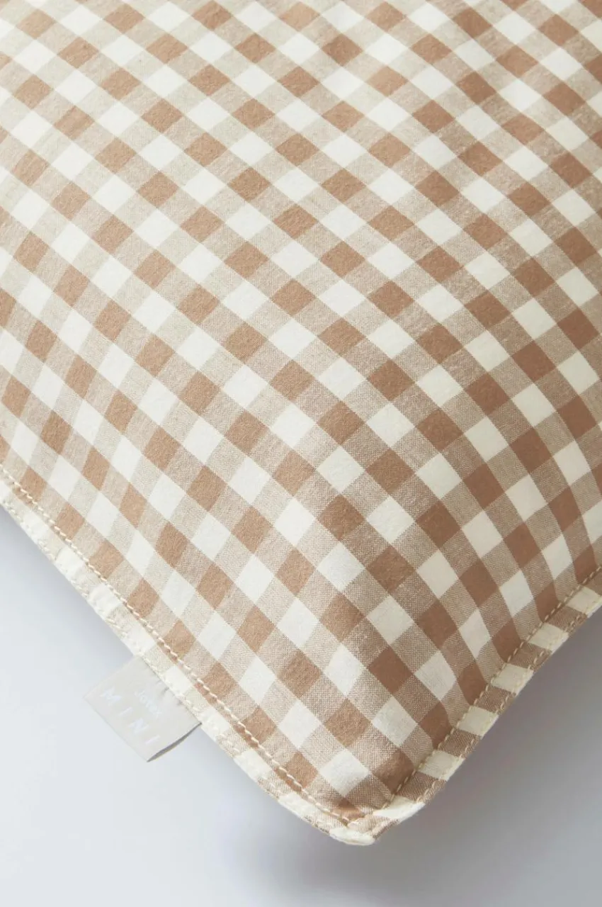 Barnsängkläder|Jotex VERMONT örngott 60x50 Cm - Ekologisk Brun/vit rutig