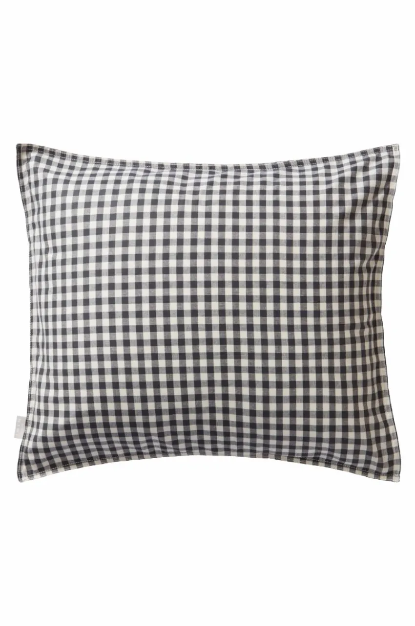 Barnsängkläder|Jotex VERMONT örngott 60x50 Cm - Ekologisk Svart/vit rutig