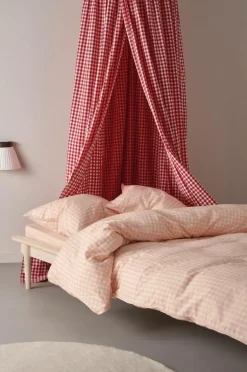 Barnsängkläder|Jotex VERMONT Sänghimmel Röd/creme