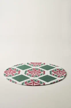 Återvunna Mattor|Slätvävda Mattor|Jotex VERY MERRY Slätvävd Matta ø 110 Cm Multi
