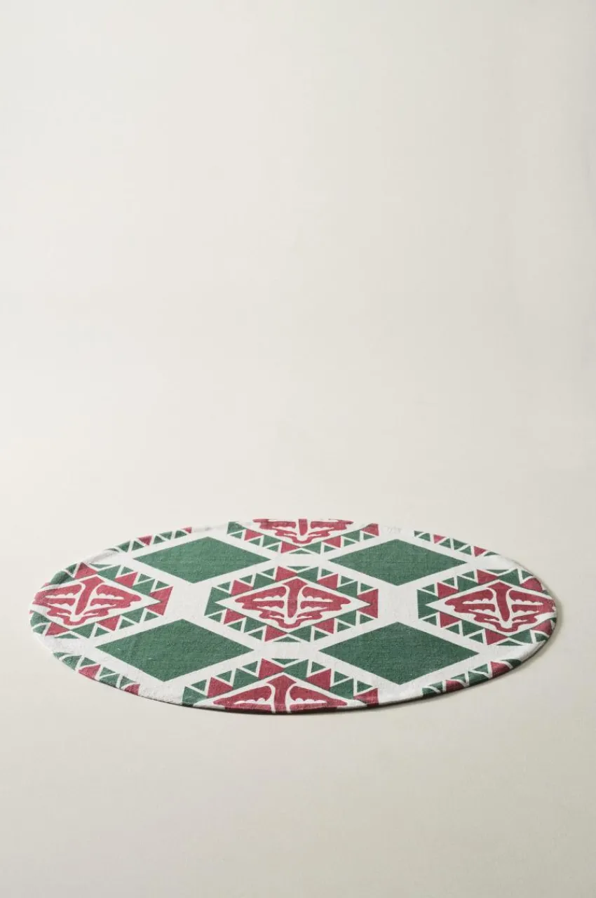 Återvunna Mattor|Slätvävda Mattor|Jotex VERY MERRY Slätvävd Matta ø 110 Cm Multi