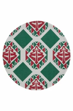 Återvunna Mattor|Slätvävda Mattor|Jotex VERY MERRY Slätvävd Matta ø 110 Cm Multi