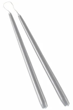 Ljus|Juldekoration|Jotex VICKAN METALLIC Antikljus 2-pack - Höjd 35 Cm Silver