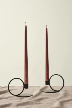 Ljus|Juldekoration|Jotex VICKAN METALLIC Antikljus 2-pack - Höjd 35 Cm Gammalrosa